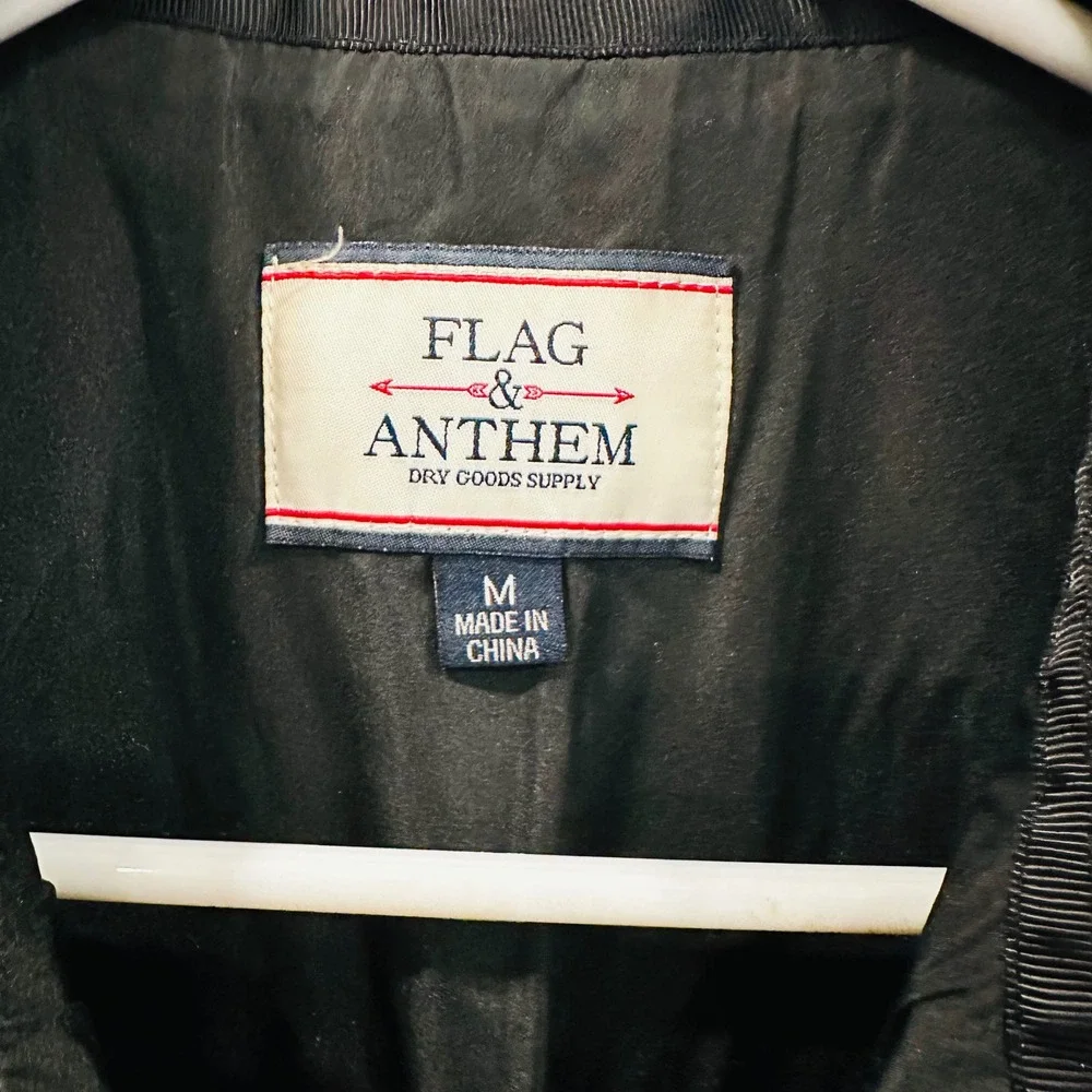 FLAG & ANTHEM Men's Vest Heathered Grey‎ Fleece Zip Up Pockets - Size M, casual